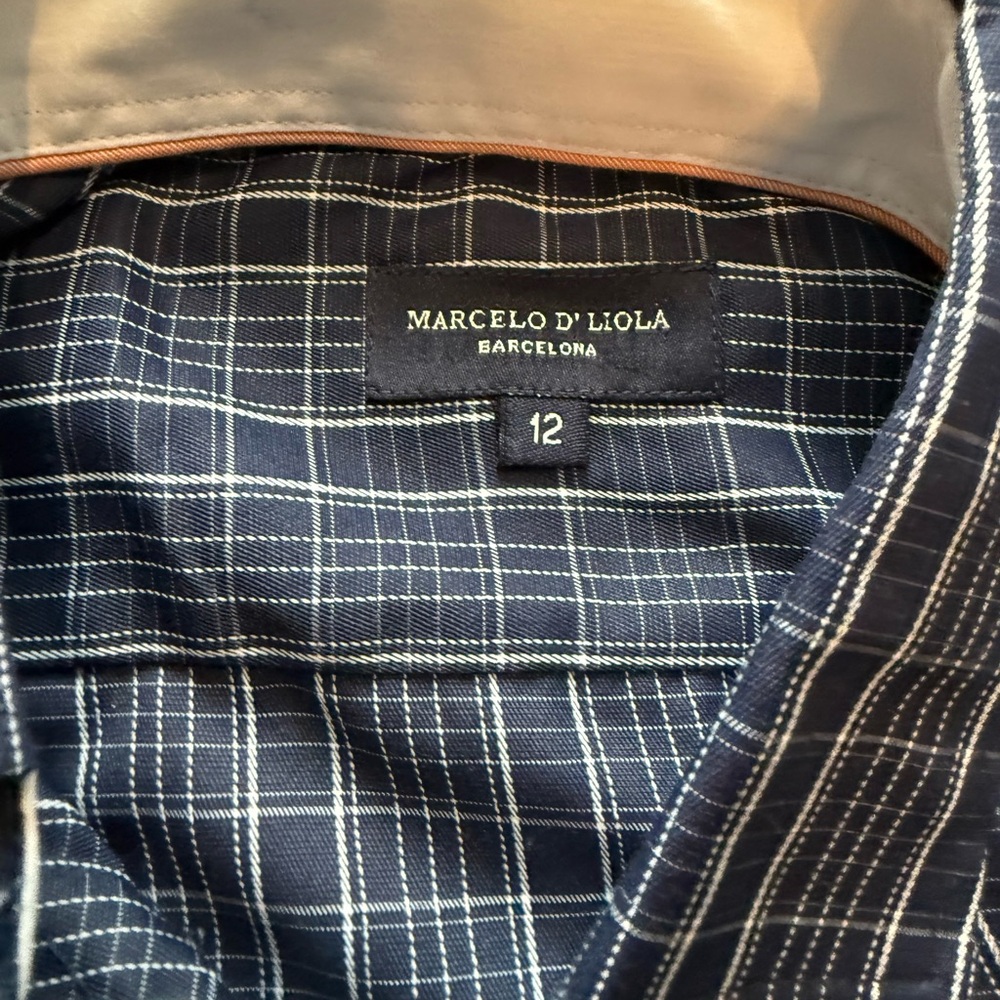 Kids Navy Button Down Shirt